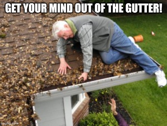 Indy Gutters | GET YOUR MIND OUT OF THE GUTTER! | image tagged in indy gutters | made w/ Imgflip meme maker