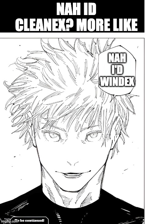 Nah, id win blank | NAH ID CLEANEX? MORE LIKE NAH I'D WINDEX | image tagged in nah id win blank | made w/ Imgflip meme maker