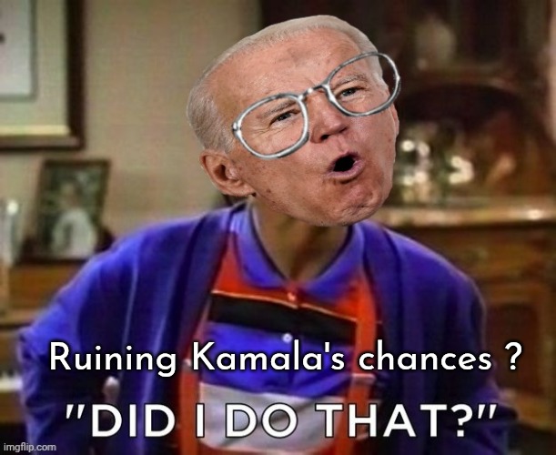 Did I do that? | Ruining Kamala's chances ? | image tagged in did i do that | made w/ Imgflip meme maker