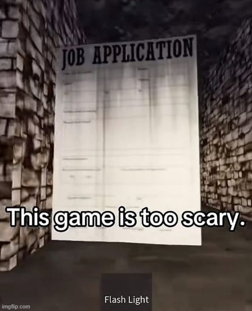 Game is terryfying | image tagged in memes,funny,shitpost,gaming,job | made w/ Imgflip meme maker