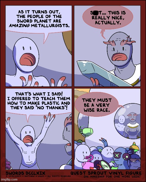 image tagged in swords,aliens,shit,nice,plastic,wise | made w/ Imgflip meme maker