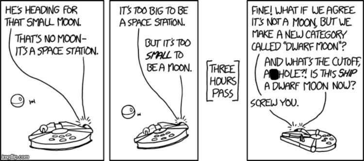 image tagged in star wars,death star,that's no moon,moon,space station,argument | made w/ Imgflip meme maker