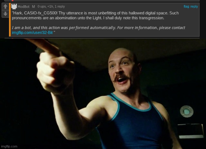 @modbot | image tagged in bronson syfm | made w/ Imgflip meme maker