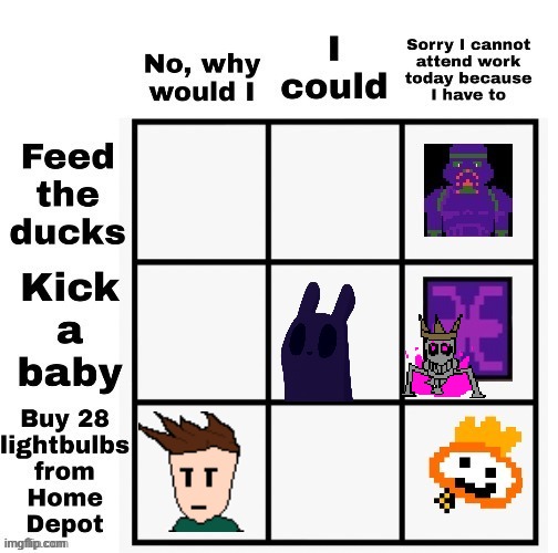 i saw this and added 2 of my popular ocs | made w/ Imgflip meme maker