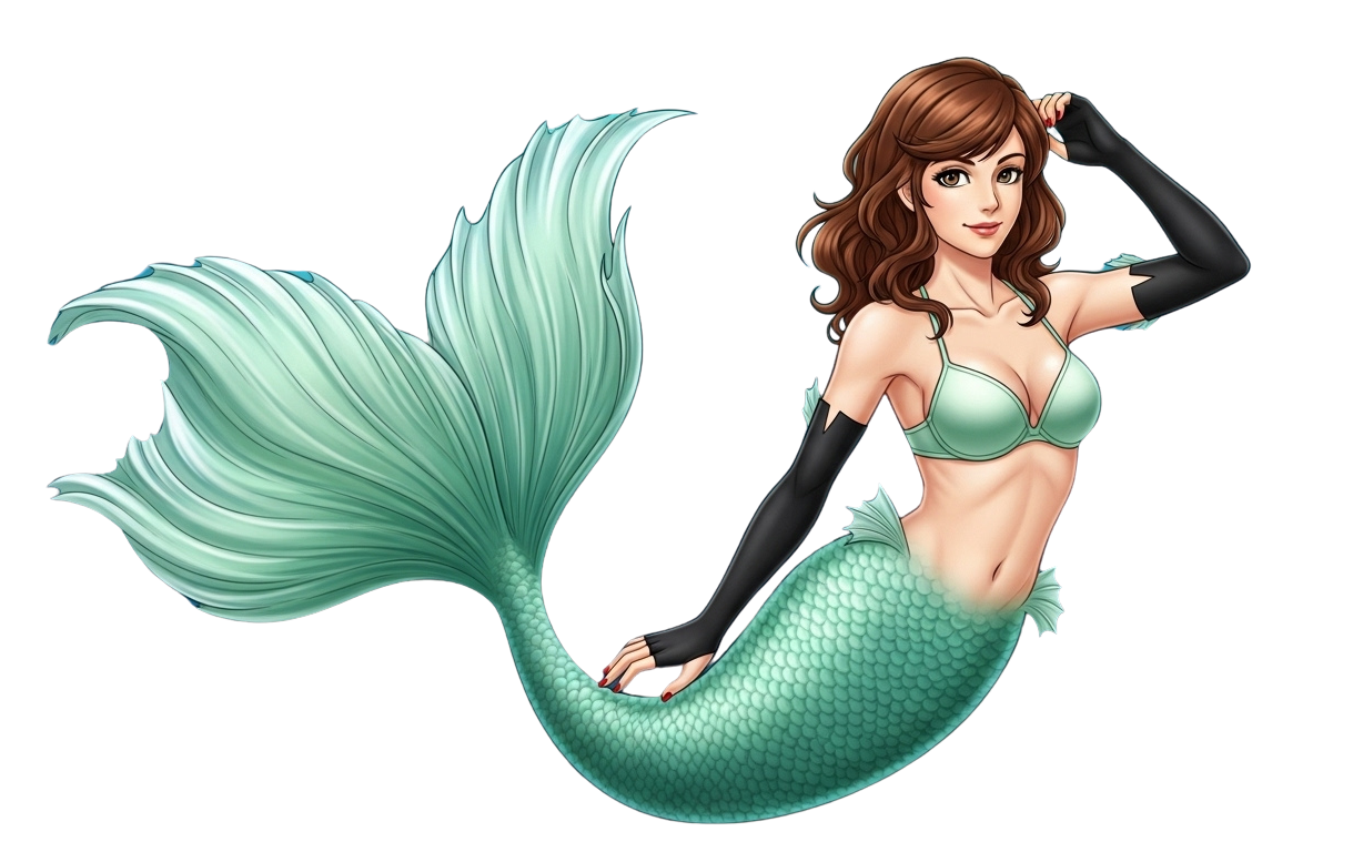 mermaid fujiko mine Blank Meme Template