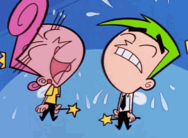 Cosmo and Wanda Crying Blank Meme Template