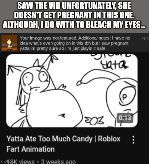 To clarify my point. No hate, No beef. | SAW THE VID UNFORTUNATELY, SHE DOESN'T GET PREGNANT IN THIS ONE. ALTHOUGH I DO WITH TO BLEACH MY EYES... | image tagged in images | made w/ Imgflip meme maker