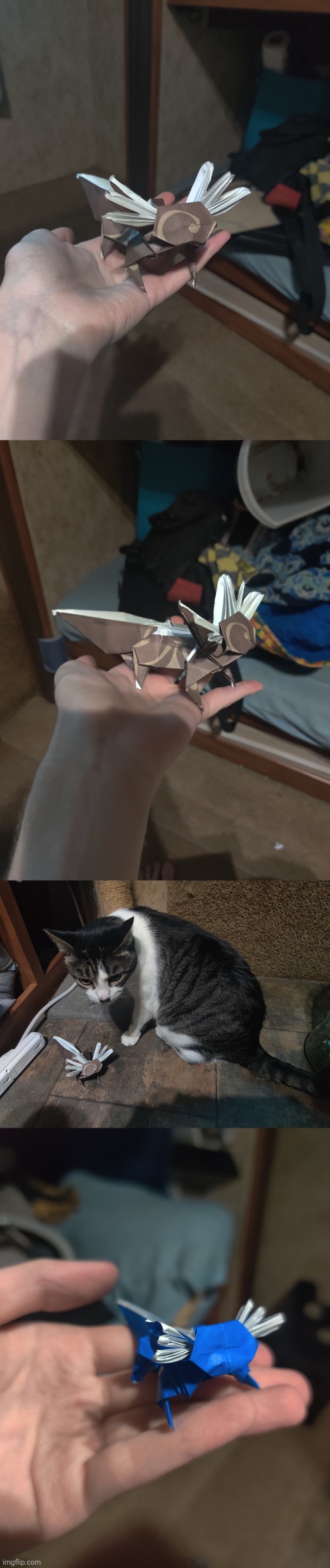 More origami axolotls, I can make them from memory now | made w/ Imgflip meme maker