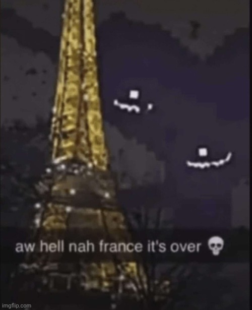 Not again | image tagged in minecraft,france | made w/ Imgflip meme maker