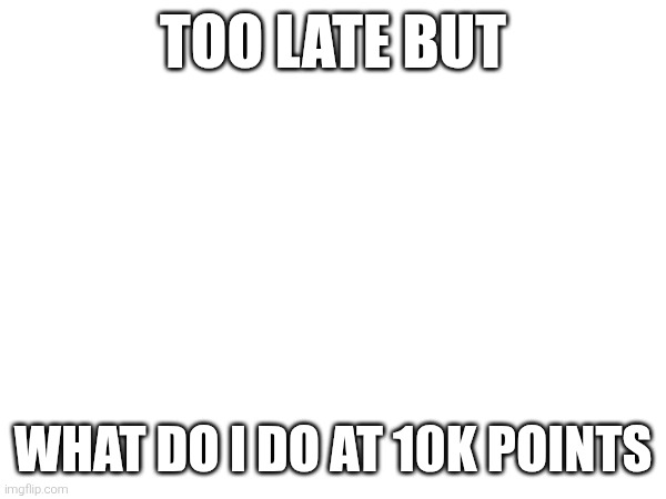 TOO LATE BUT; WHAT DO I DO AT 10K POINTS | image tagged in sans of topic | made w/ Imgflip meme maker