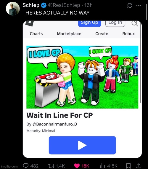 Wouldn’t it be funny if roblox screws up and invites this dev to the hatch | made w/ Imgflip meme maker