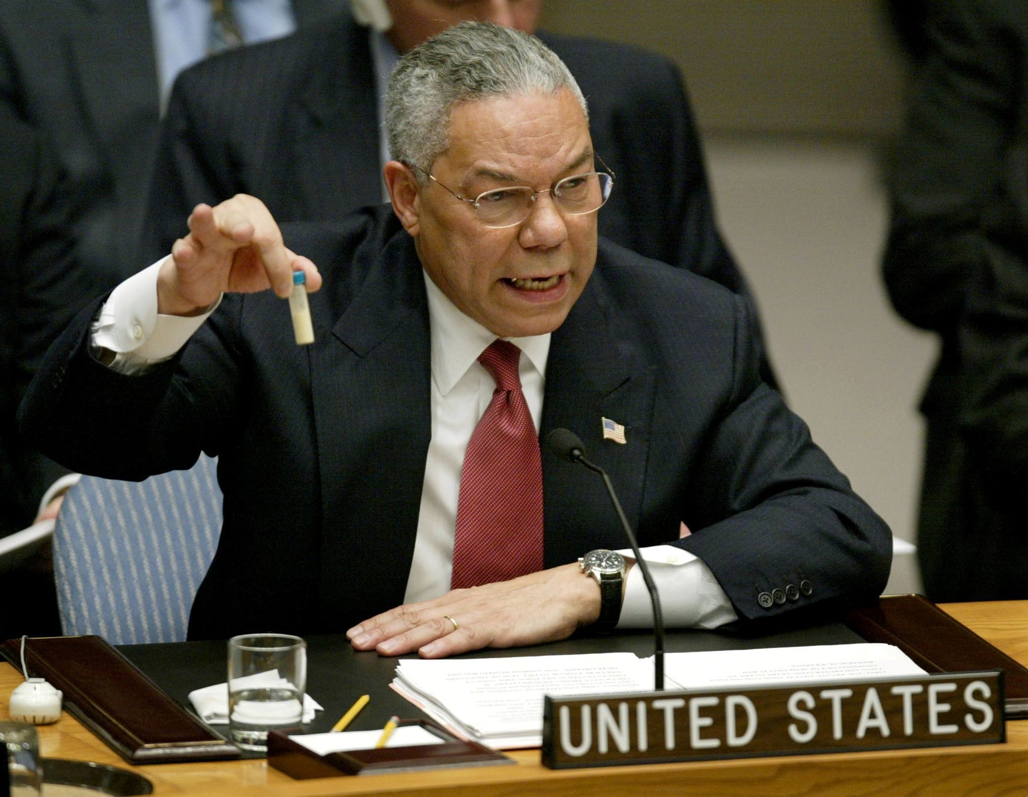 Collin Powell War Propaganda Blank Meme Template