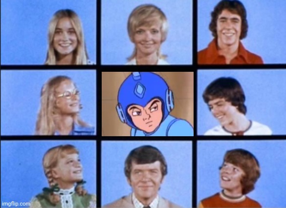 Mega Man 12 is NOT real! | image tagged in the brady bunch zoom room,asthma,mega man,randomness | made w/ Imgflip meme maker