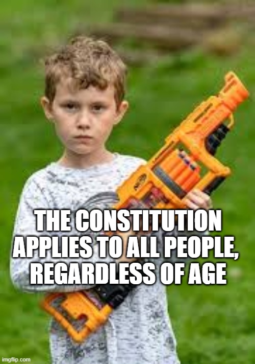 Human rights for all ages | THE CONSTITUTION APPLIES TO ALL PEOPLE, 
REGARDLESS OF AGE | image tagged in second amendment,constitution | made w/ Imgflip meme maker