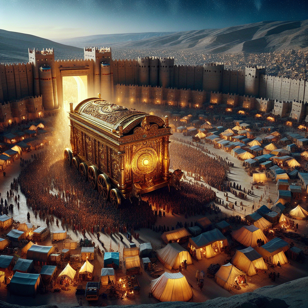 the ark of Yahweh went around the city of Jericho and they came Blank Meme Template