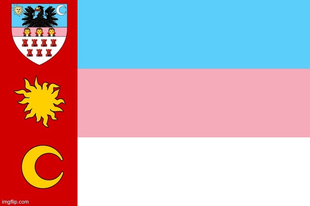 TRANSylvania (I’m Romanian btw) | image tagged in trans,transylvania,funny,romania,flag | made w/ Imgflip meme maker