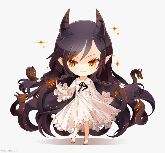 image tagged in cute,anime,demon | made w/ Imgflip meme maker