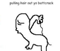 Pulling hair out yo buttcrack Blank Meme Template