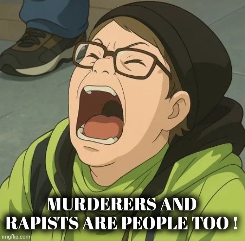 Looney Toons Liberals | MURDERERS AND RAPISTS ARE PEOPLE TOO ! | image tagged in looney toons liberals | made w/ Imgflip meme maker