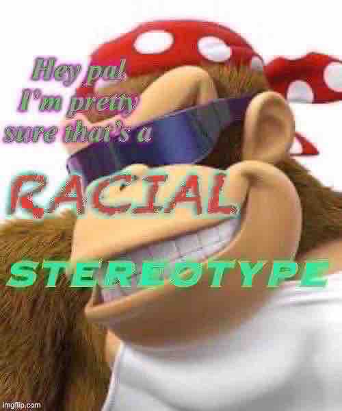Hey pal I’m pretty sure that’s a racial stereotype Blank Meme Template