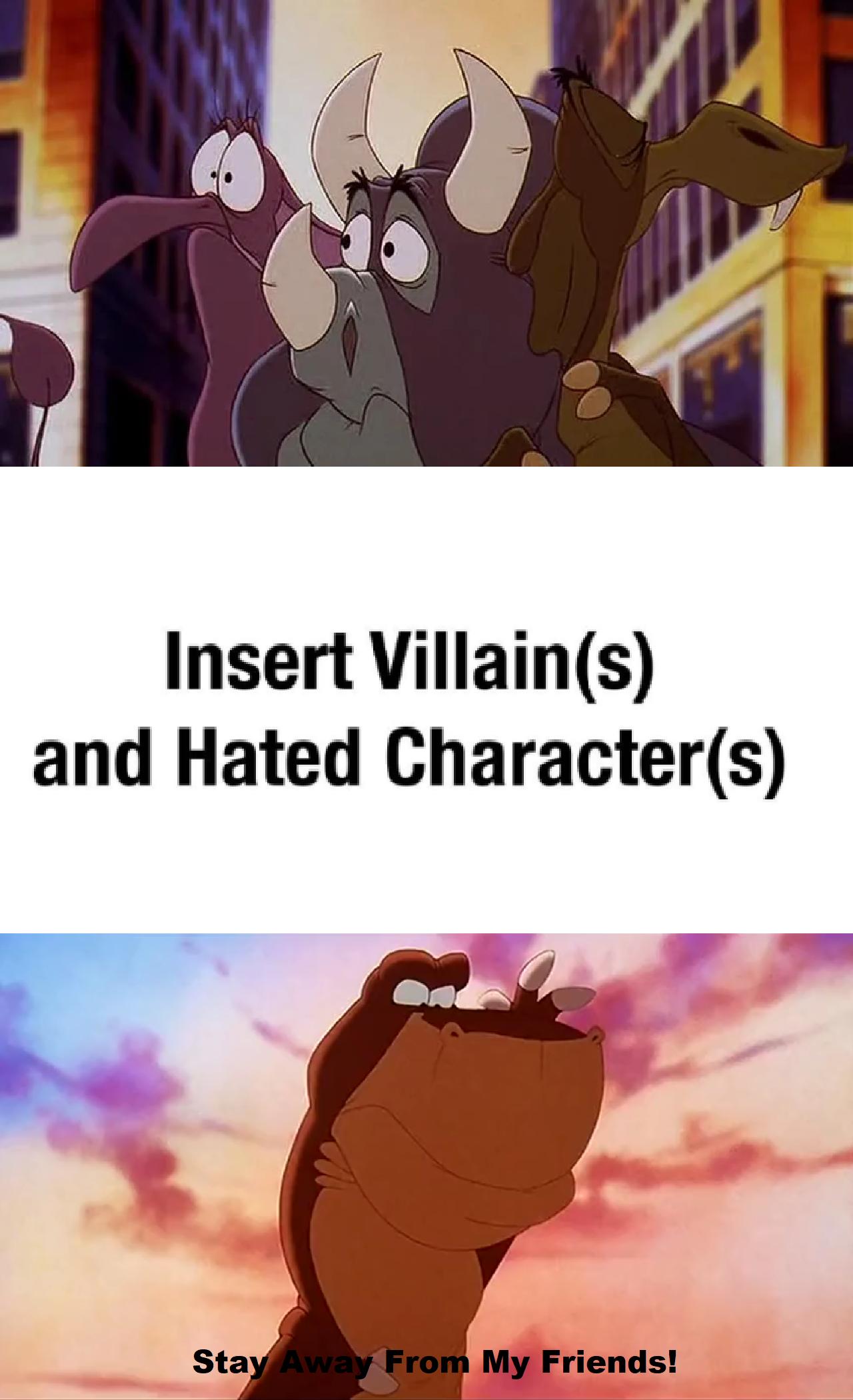Rex Saves Elsa, Woog, and Dweeb From Who? Blank Meme Template
