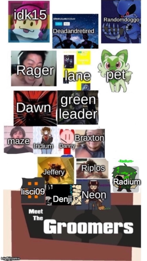 Following Homeowner's request, I removed ShadowSkul, Scarf, and Retro from the temp (this post is the last today fr) | image tagged in meet the groomers june 2025 update | made w/ Imgflip meme maker