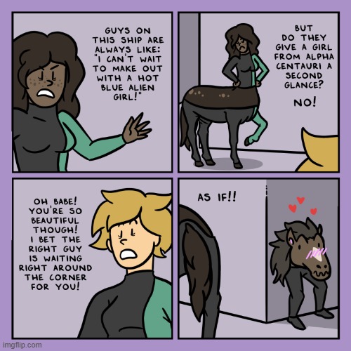 image tagged in stars,girl,centaur,horse,legs,crush | made w/ Imgflip meme maker