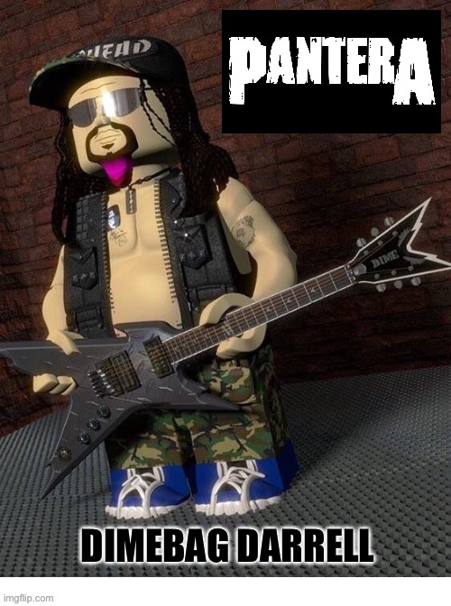 Dimebag Darrell Lego figure… | DIMEBAG DARRELL | image tagged in heavy metal,pantera,dimebag darrell,lego | made w/ Imgflip meme maker