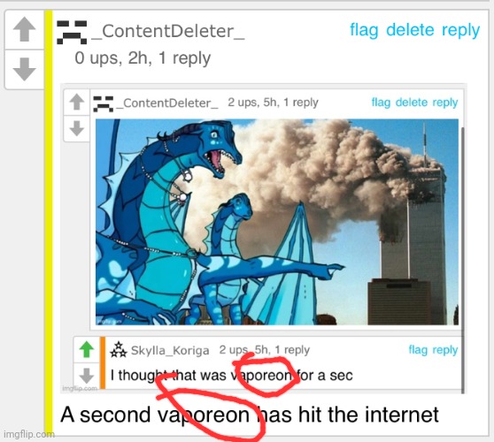 image tagged in a second vaporeon has hit the internet | made w/ Imgflip meme maker