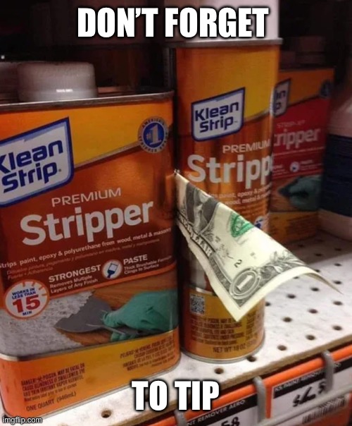 Stripper | DON’T FORGET; TO TIP | image tagged in dollars,stripper | made w/ Imgflip meme maker