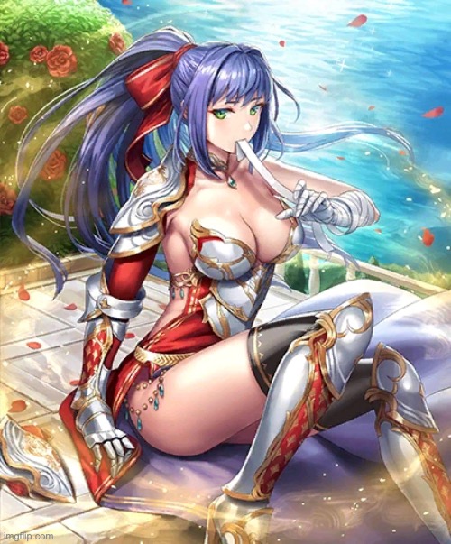 This beauty | image tagged in ludmilla -- crimson valkyrie | made w/ Imgflip meme maker