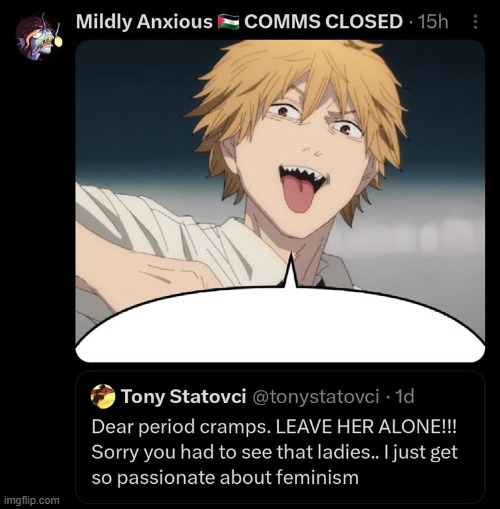 is this canon? | image tagged in memes,chainsaw man | made w/ Imgflip meme maker
