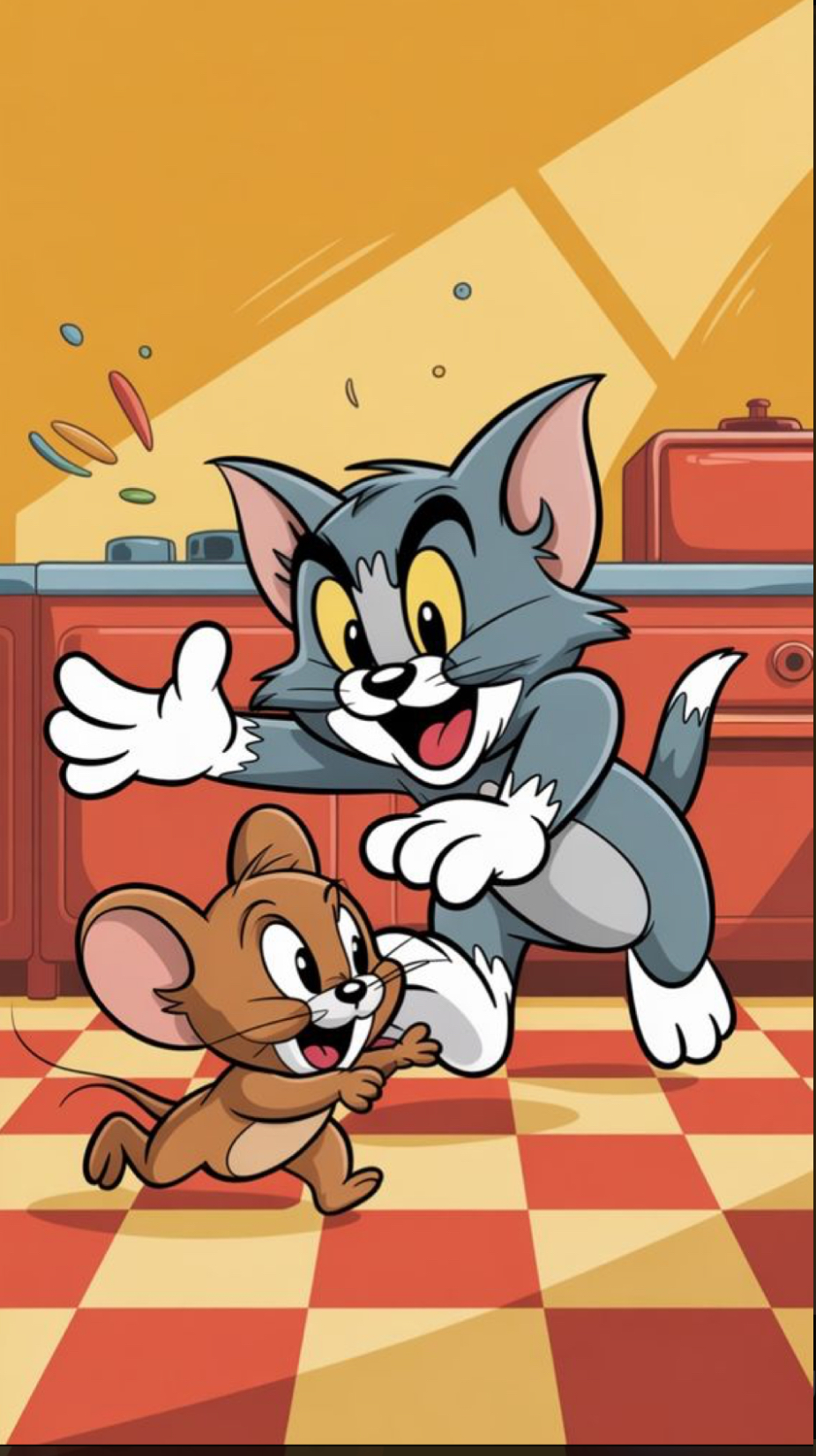 TOM CHASING JERRY RV Blank Meme Template