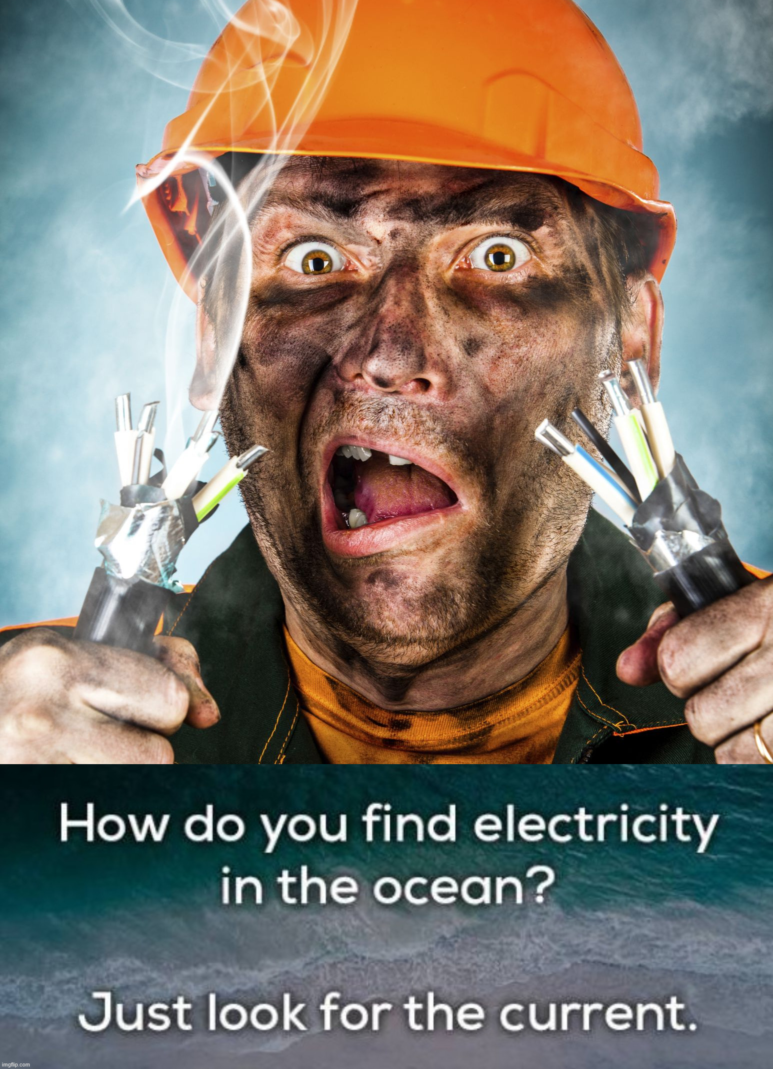 Shocking | image tagged in electrician,eyeroll | made w/ Imgflip meme maker