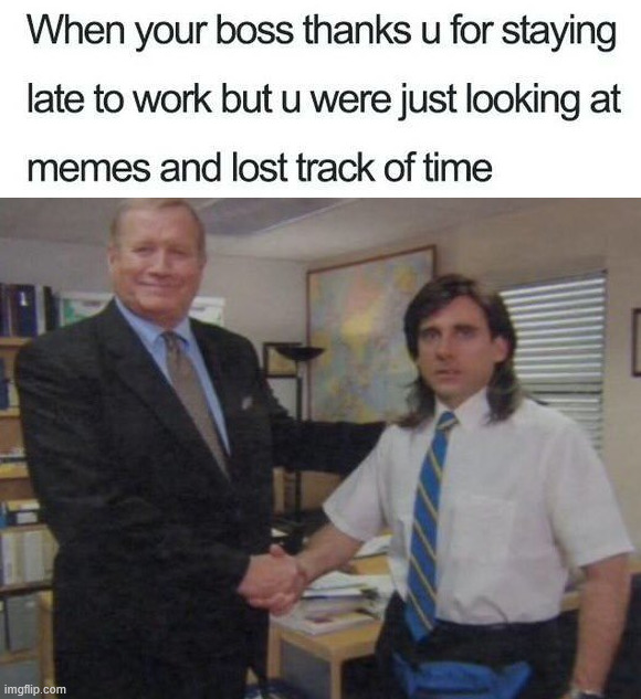 Looking at memes | image tagged in the office congratulations | made w/ Imgflip meme maker