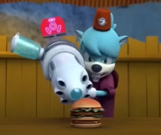 Gun pointed at a burger Blank Meme Template