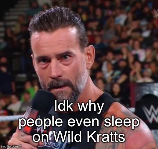 GONNA GO WILD WILD KRATTS GONNA GO WILD WILD WILD KRATTS | Idk why people even sleep on Wild Kratts | image tagged in cm punk | made w/ Imgflip meme maker