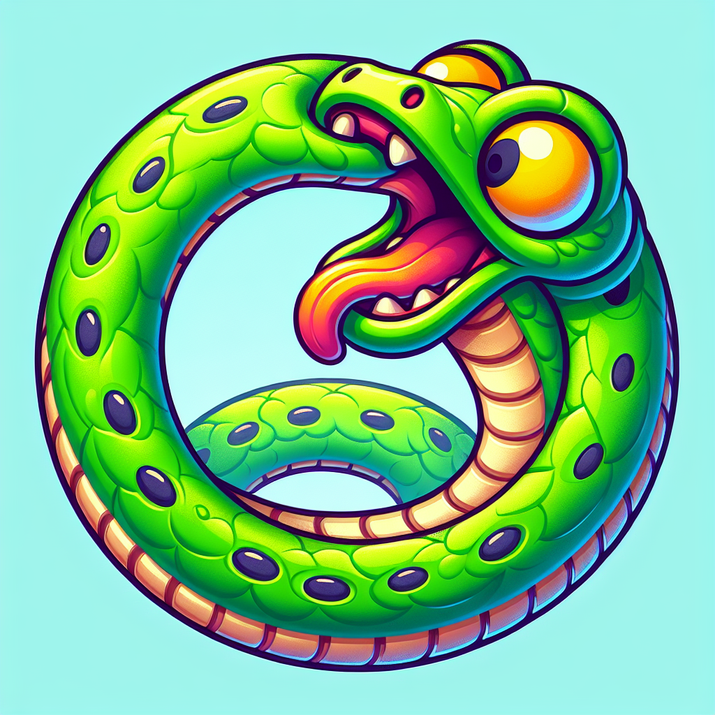 Snakes eating its own tail Blank Meme Template