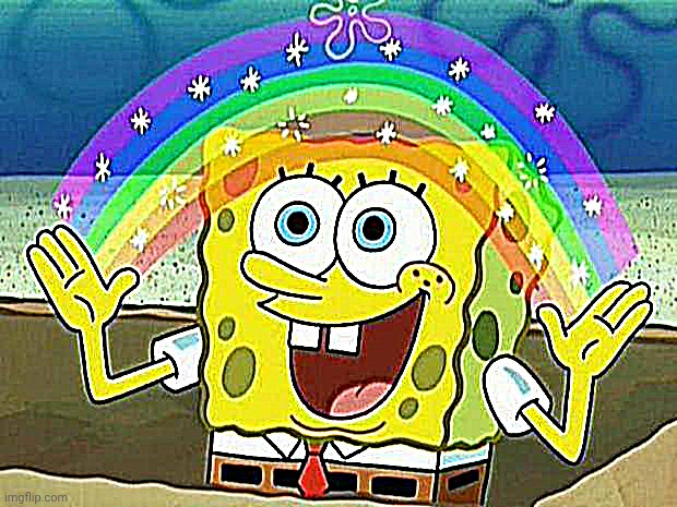 spongebob rainbow | image tagged in spongebob rainbow | made w/ Imgflip meme maker
