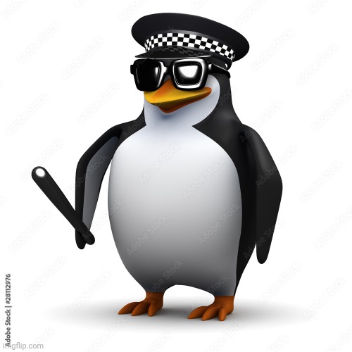 3D penguin in police costume | image tagged in 3d penguin in police costume | made w/ Imgflip meme maker