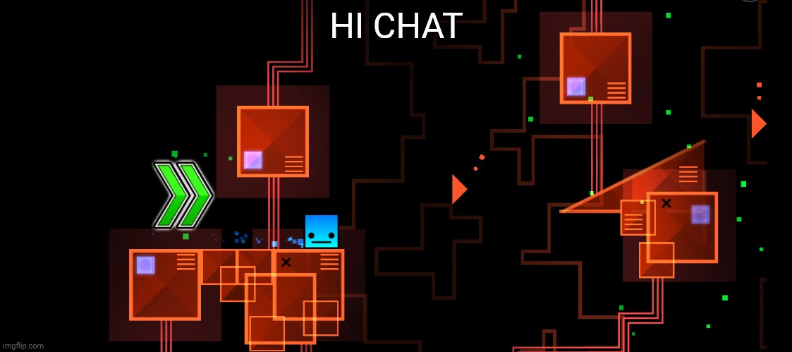 Congregation Jumpscare | HI CHAT | image tagged in congregation jumpscare | made w/ Imgflip meme maker