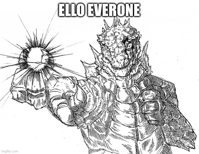 Godzilla Hollow Purple | ELLO EVERONE | image tagged in godzilla hollow purple | made w/ Imgflip meme maker