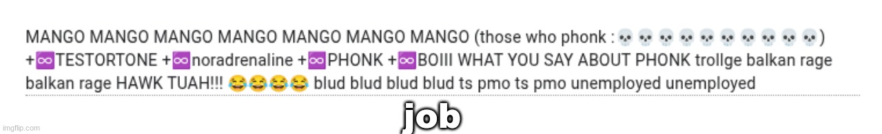 job | made w/ Imgflip meme maker