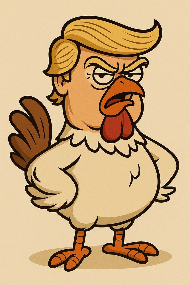 TACO man Trump Trump Always Chickens Out! Blank Meme Template