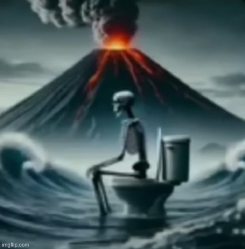 super awesome skeleton toilet | image tagged in skeleton toilet | made w/ Imgflip meme maker