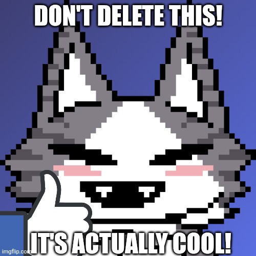 a competitor to my delete this meme | DON'T DELETE THIS! IT'S ACTUALLY COOL! | image tagged in resist,delete this,cat | made w/ Imgflip meme maker