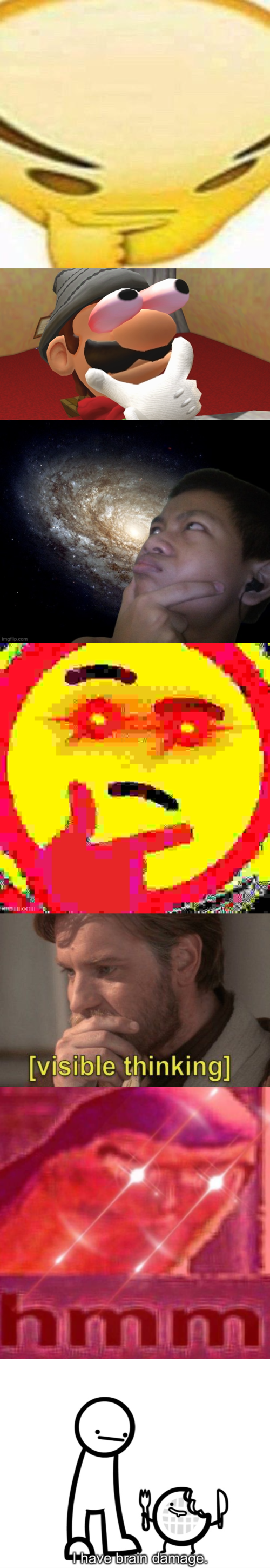 HMMMMMMMMMMMMMM I have brain damage Blank Meme Template