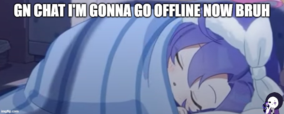 I hope there's no drama bruh | GN CHAT I'M GONNA GO OFFLINE NOW BRUH | image tagged in yuuka sleeping | made w/ Imgflip meme maker