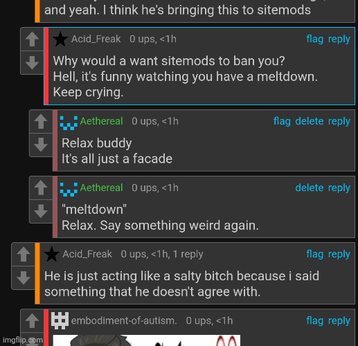 now this is harassment calling me a salty bitch and telling me to keep crying | made w/ Imgflip meme maker