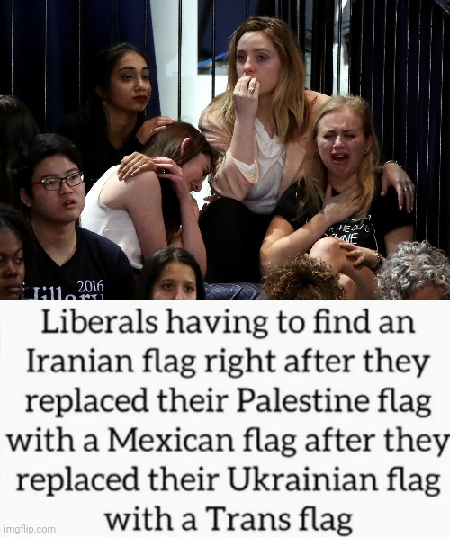 Flags made in China | image tagged in liberals crying,flag day,well yes but actually no,belligerent,just because,trump derangement syndrome | made w/ Imgflip meme maker